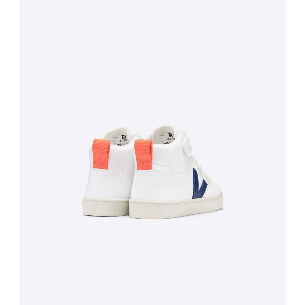 Veja V-10 MID CWL Schoenen Kinderen White/Blue/Orange | BE 796VRW